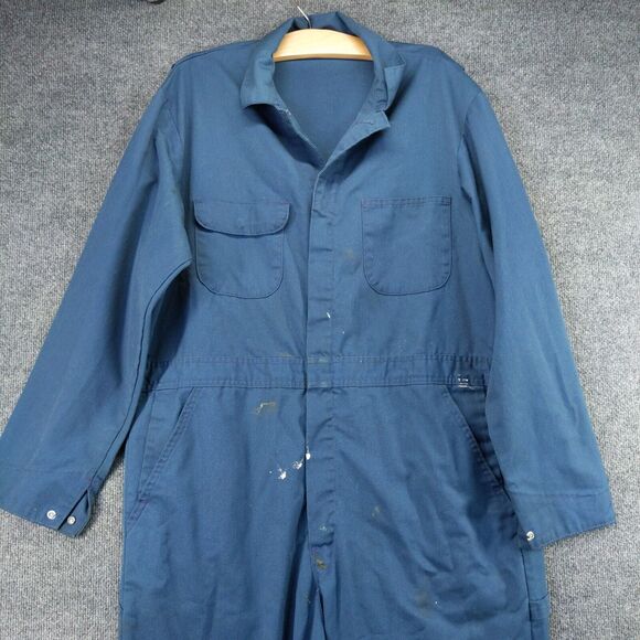 Big Mac Utility Work Uniform Coveralls Size 42x31.5 Blue Long Sleeve Carpenter - Picture 3 of 12